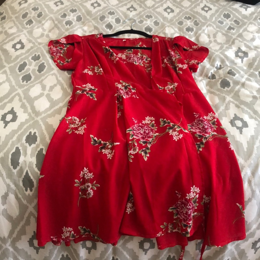 Red Wrap Dress
